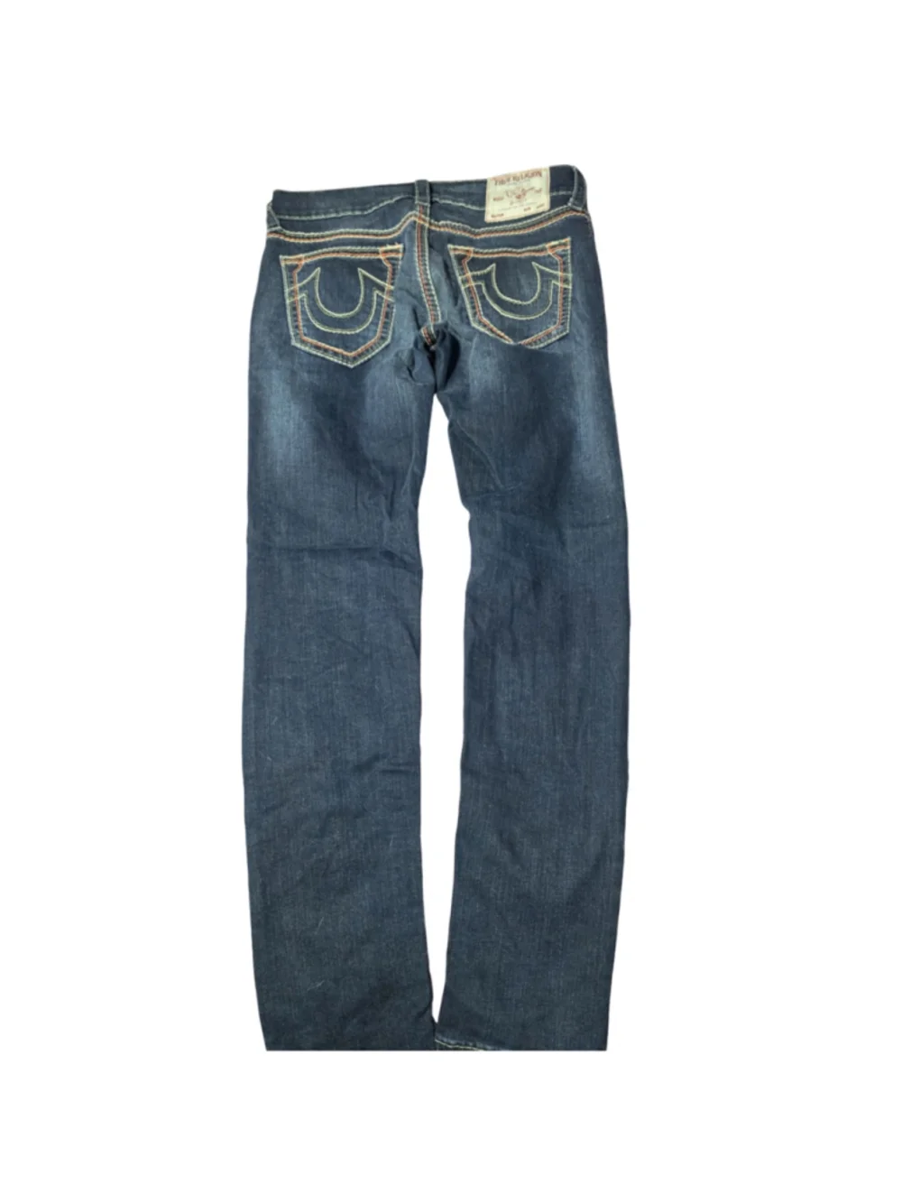 Men's True Religion Rocco Relaxed Skinny Jeans, Blue, Waist 30